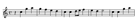 Allemande - staff notation