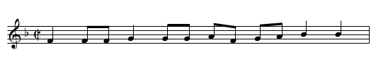 Allemande - staff notation