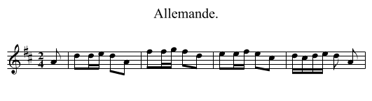Allemande. - staff notation