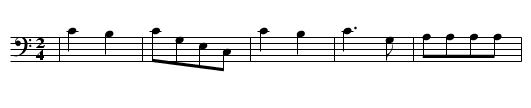ALLERSCHOENSTER ENGEL - staff notation