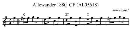 Allewander 1880  CF (AL05618) - staff notation