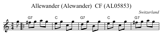 Allewander (Alewander)  CF (AL05853) - staff notation