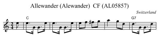 Allewander (Alewander)  CF (AL05857) - staff notation