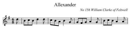 Allexander - staff notation