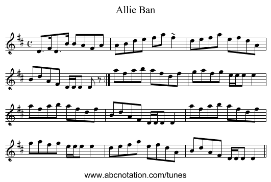 Allie Ban - staff notation