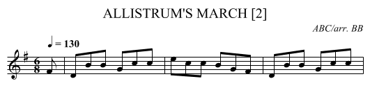 ALLISTRUM'S MARCH [2] - staff notation