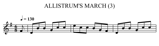 ALLISTRUM'S MARCH (3) - staff notation