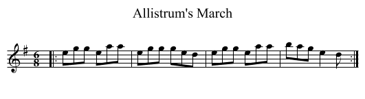 Allistrum's March - staff notation