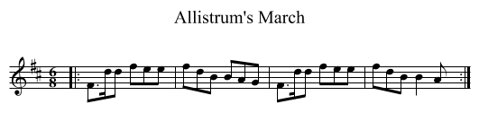 Allistrum's March - staff notation