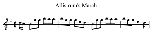 Allistrum's March - staff notation