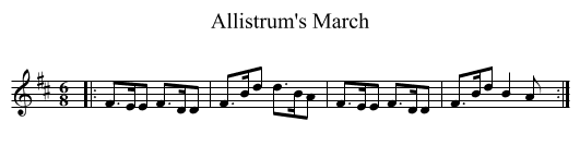 Allistrum's March - staff notation