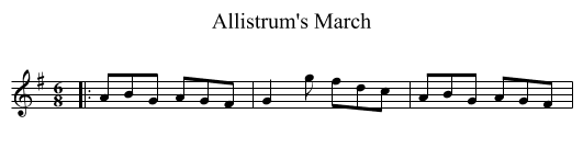 Allistrum's March - staff notation