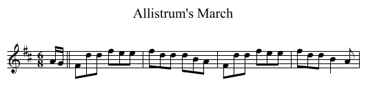 Allistrum's March - staff notation