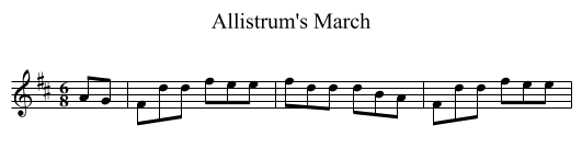 Allistrum's March - staff notation