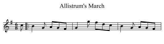 Allistrum's March - staff notation