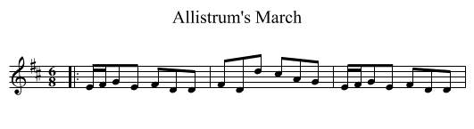 Allistrum's March - staff notation