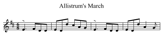 Allistrum's March - staff notation