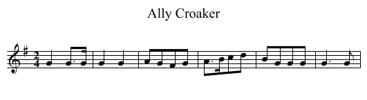 Ally Croaker - staff notation