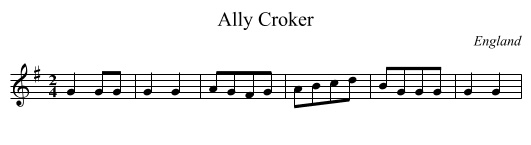 Ally Croker - staff notation