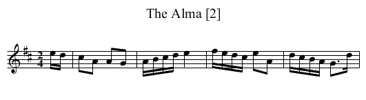Alma [2], The - staff notation
