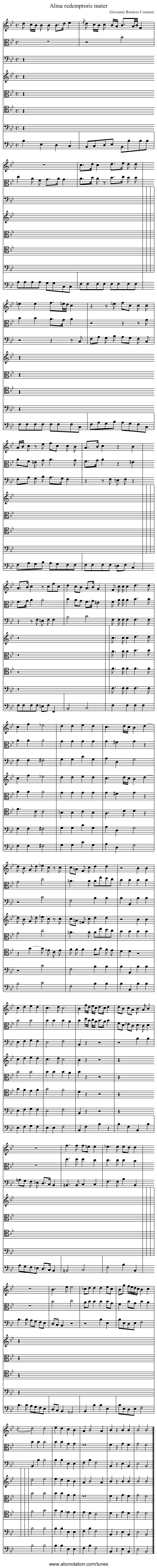 Alma redemptoris mater - staff notation