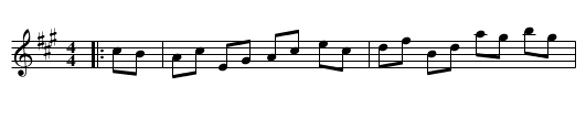 Almack's Hornpipe - staff notation
