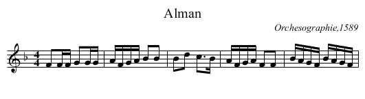 Alman - staff notation