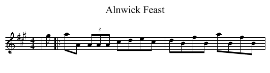 Alnwick Feast - staff notation