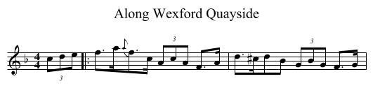 Along Wexford Quayside - staff notation