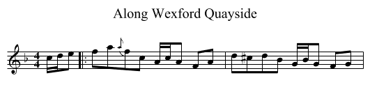 Along Wexford Quayside - staff notation