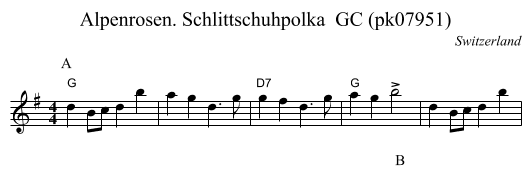 Alpenrosen. Schlittschuhpolka  GC (pk07951) - staff notation