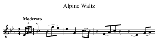 Alpine Waltz - staff notation