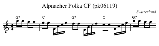 Alpnacher Polka CF (pk06119) - staff notation