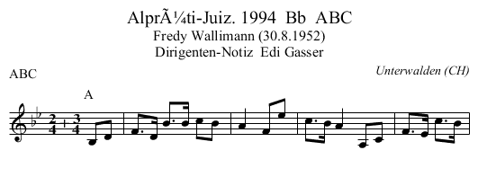 AlprÃ¼ti-Juiz. 1994  Bb  ABC - staff notation