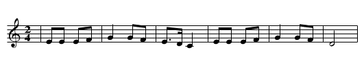 Alredor - staff notation