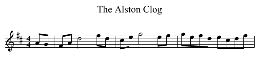 Alston Clog, The - staff notation