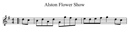 Alston Flower Show - staff notation