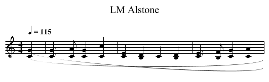 Alstone, LM - staff notation