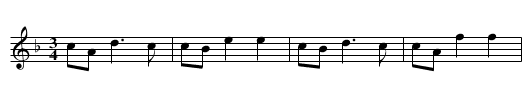 Alte Mazurka - staff notation