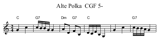 Alte Polka  CGF 5- - staff notation
