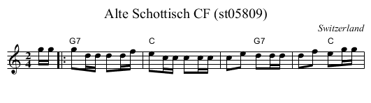Alte Schottisch CF (st05809) - staff notation