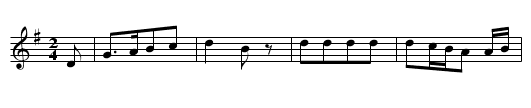 Alter Kirmesgesang - staff notation