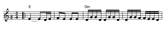 Alter Sher - staff notation