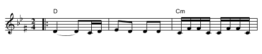 Alter Sher - staff notation
