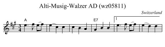 Alti-Musig-Walzer AD (wz05811) - staff notation