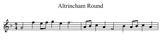 Altrincham Round - staff notation
