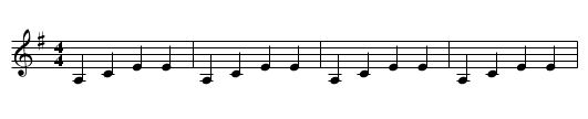 Alunelul de la Urzica - staff notation