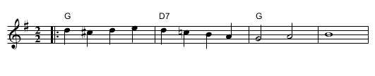Alunelul - staff notation