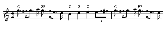 Alunelul - staff notation