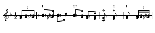 Alunelul - staff notation